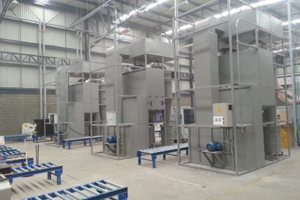 Sistema de extracción de polvo de maderas para seccionadoras y enchapadoras de madera